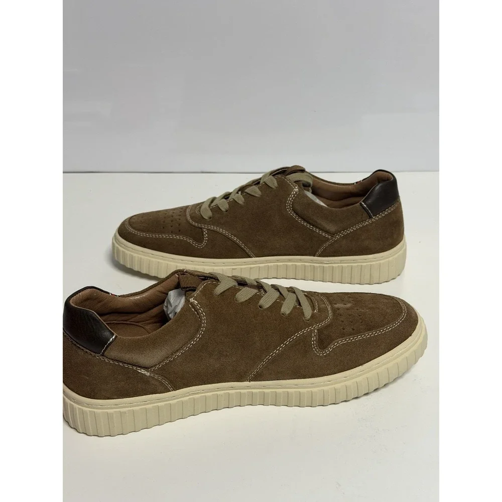 Four Brothers The Nice Oxford Brown Leather Lace-Up Casual Sneakers Men's 8 New